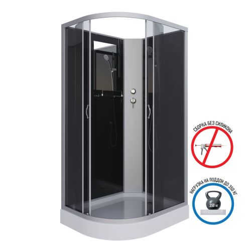 Душевая кабина Niagara Classic 35121433RBK 120х80 асимметричная без крыши ориентация правая - фото 2