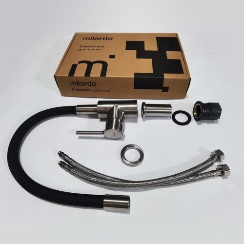 Смеситель для кухни Milardo Meal M01BN0FM05 на мойку сатин - фото 4