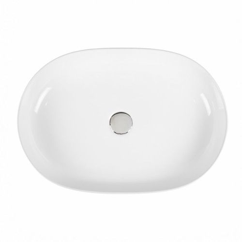 Раковина из сантехнического фарфора Bond Oval S51-600 60х40 накладная цвет белый без отверстий под смеситель - фото 5