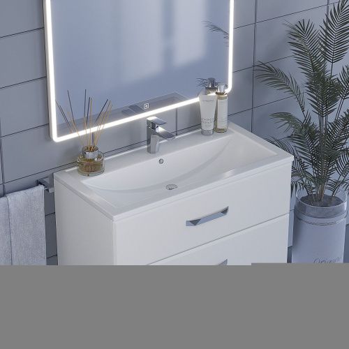 Тумба с раковиной Uperwood Foster 291020532 90х50 цвет белый - фото 3