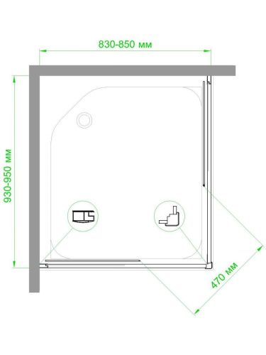 Душевой уголок Royal Bath HPD RB8595HPD-C 95х85 стекло матовое профиль белый без поддона - фото 4