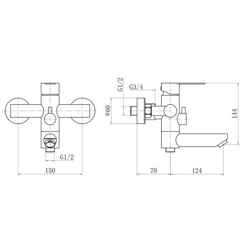 Душевая стойка Fashun A52401N-8A настенная цвет белый - фото 3