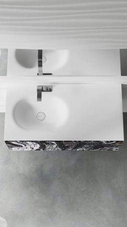 Раковина из искусственного камня S-Stone Salini Onda 1402204MN 200х70 накладная цвет белый