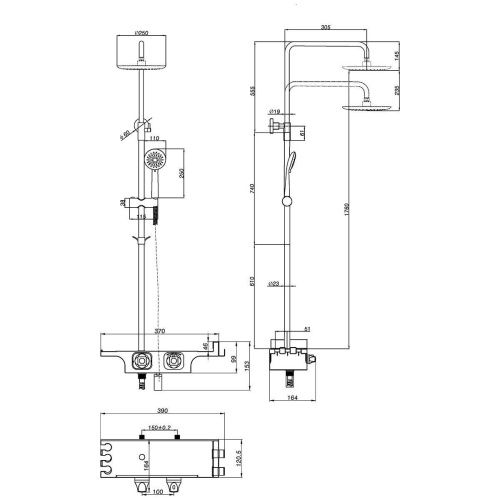 Душевая стойка LeMark Tropic LM7008C настенная цвет белый/хром - фото 3