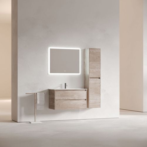 Тумба под раковину Sancos Libra LB90EG 90х50 подвесная цвет коричневый - фото 3