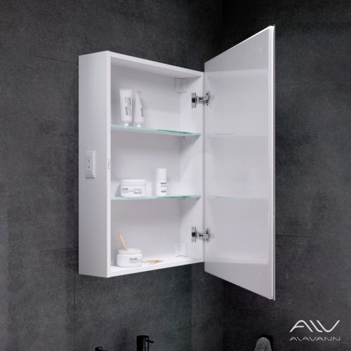 Зеркало-шкаф Alavann Rita ALV0289002 60х80 подвесной цвет белый - фото 2
