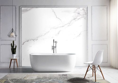 Ванна акриловая Abber AB9316 170х75 пристенная овальная с каркасом - фото 3