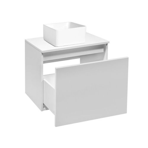 Тумба под раковину Runo БАРИ 00-00001472 50х30 подвесная цвет белый - фото 2