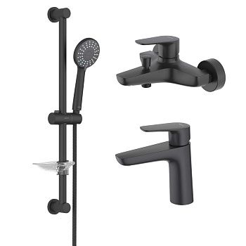 Комплект смесителей Aquatek БЕТТА AQ1130MB черный