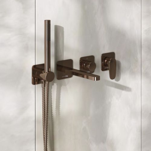 Душевая лейка Wasserkraft Asphe 7700 A291 цвет розовое золото - фото 2