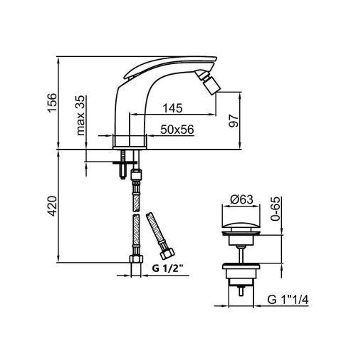 Смеситель Webert Aria AI840102015 на биде хром - фото 3