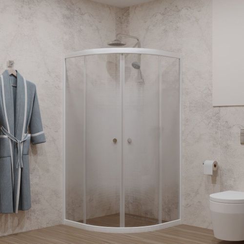 Душевой уголок Тритон Лайт Щ0000064835 90х90 стекло с рисунком профиль белый без поддона - фото 3