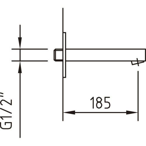 Излив Clever BIMINI 97999 настенный хром - фото 2