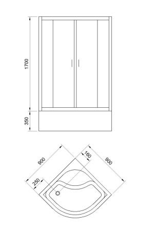 Душевой уголок Royal Bath CK RB90CK-C-CH 90х90 стекло матовое профиль хром с поддоном