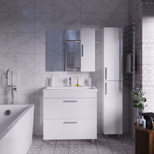 Зеркало-шкаф Grossman Нео 208024-1K 80х70 подвесной цвет белый - фото 2