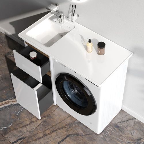 Тумба под раковину Am.Pm X-Joy M85AFSX0402WG 40х50 напольная цвет белый - фото 4