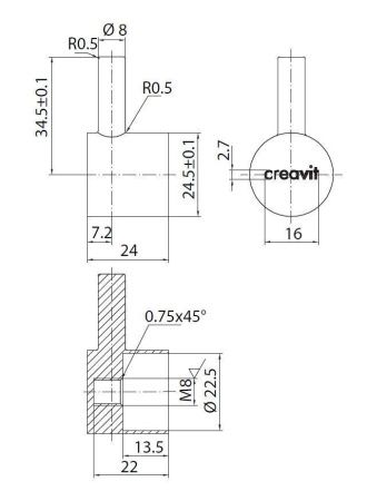 Запорный вентиль Creavit JK001