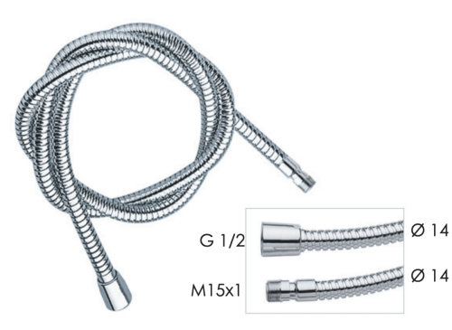 Душевой шланг Remer 333CN1512120 хром - фото 2