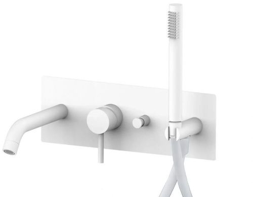Смеситель для ванны с душем Paffoni Light LIG001BO встраиваемый в стену белый