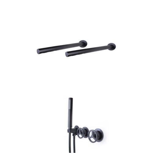 Душевая система Bronze de Luxe 5011B-F встраиваемая в стену цвет черный - фото 2