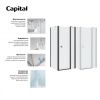 Душевая перегородка Roca CAPITAL 7.M440.9.016.M 90х195 стекло прозрачное профиль черный
