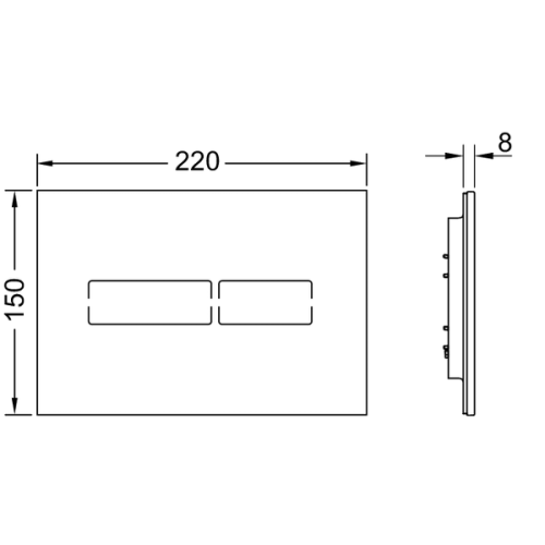Клавиша смыва для унитаза сенсорная Tece TECElux Mini 9240961 цвет черный - фото 2