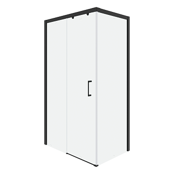 Душевой уголок Cerutti SPA VITO110B-L 110х80 стекло прозрачное профиль черный без поддона