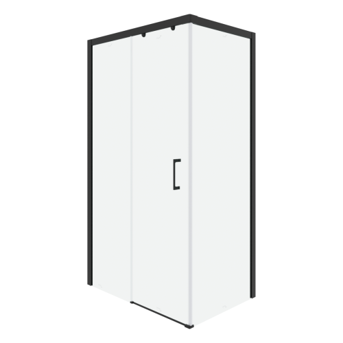 Душевой уголок Cerutti SPA VITO110B-L 110х80 стекло прозрачное профиль черный без поддона