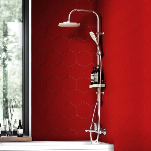 Душевая стойка Dorff Prime D0740000 настенная цвет белый/хром - фото 4