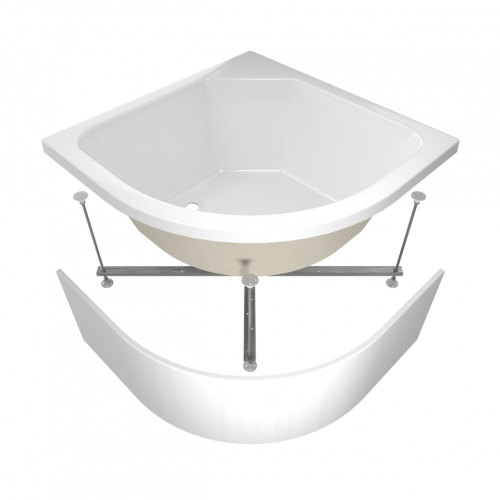 Душевой поддон акриловый Тритон Щ0000014179 90х90 белый с каркасом - фото 2