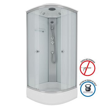 Душевая кабина Niagara Eco E90/26/MT 90х90 четверть круга с крышей ориентация универсальная