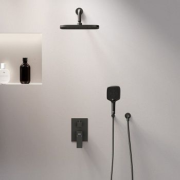 Душевая система Damixa Gala 953520300 встраиваемая в стену цвет черный