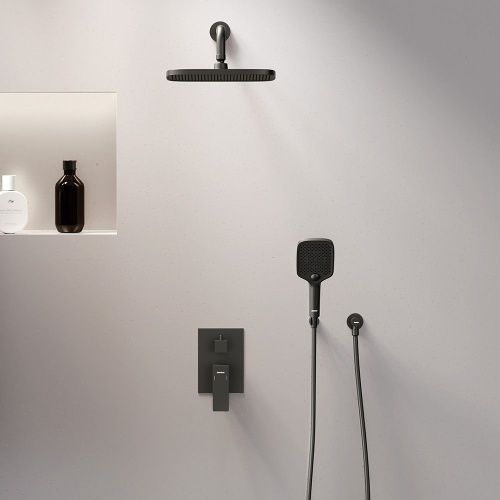 Душевая система Damixa Gala 953520300 встраиваемая в стену цвет черный