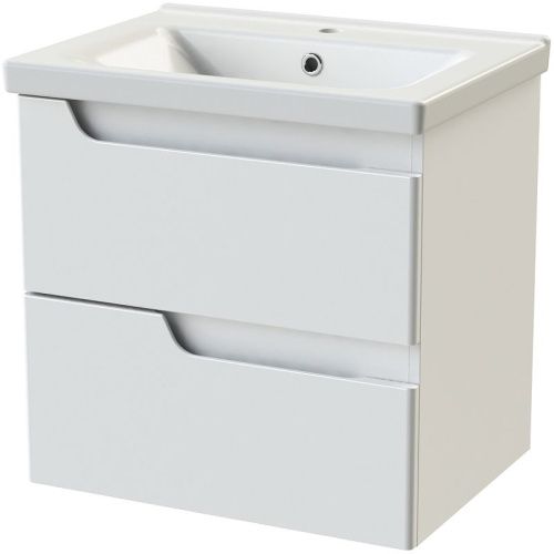 Тумба с раковиной Orange TOPLINE-Milano TP-M65-02+RA 60х50 подвесная цвет белый - фото 5