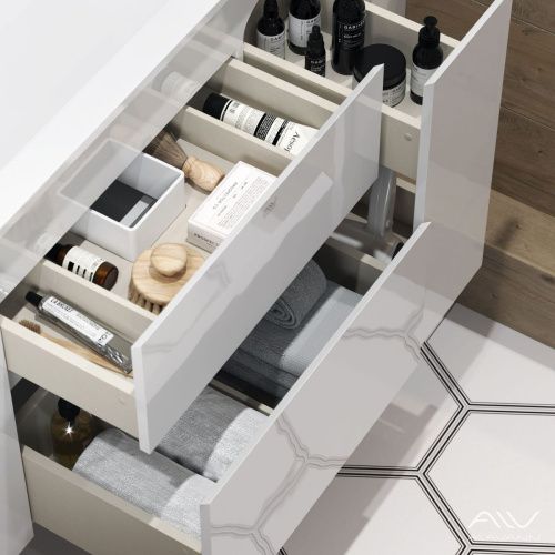 Тумба с раковиной Alavann Eva ALV0974000 100х50 подвесная цвет белый - фото 3