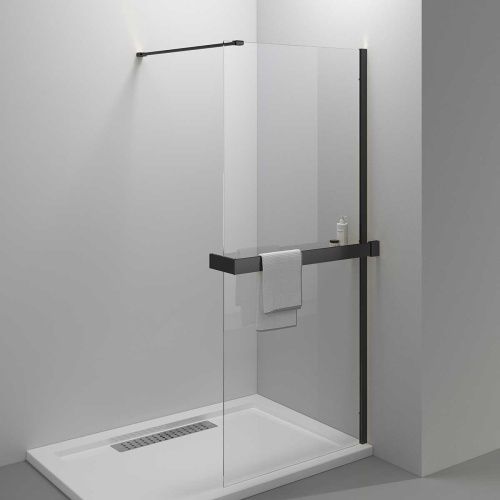 Душевая перегородка Vincea Walk in HR VSW-4HR900CLB 90х200 стекло прозрачное профиль черный