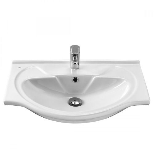 Раковина керамическая Onika Байкал 1WH109652 60х50 накладная цвет белый 1 отверстие под смеситель - фото 3