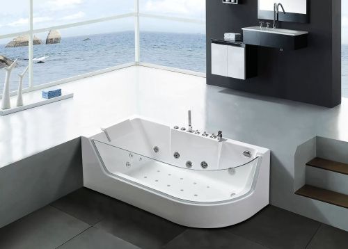 Ванна акриловая гидромассажная Cerutti SPA C-403A L 170х80 пристенная асимметричная с ножками