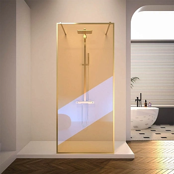 Душевая перегородка Veconi Korato KR90GC-120-09-C4 120х200 стекло хамелеон профиль золото