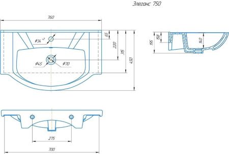 Тумба под раковину Corozo Мирра SD-00001515 70х30 напольная цвет белый