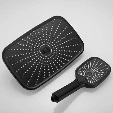 Душевая стойка Shevanik S8536H настенная цвет черный