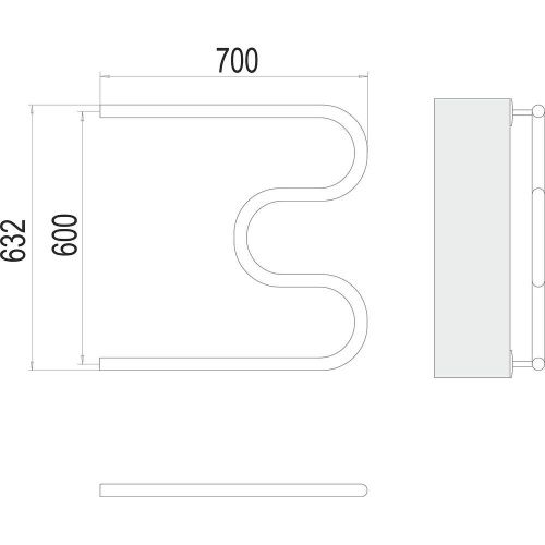 Полотенцесушитель водяной Terminus 4620768881220 70х65 хром - фото 3