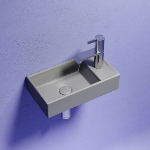 Раковина из сантехнического фарфора Ceramica Nova ELEMENT CN6051LMH 40х20 подвесная цвет черный 1 отверстие под смеситель - фото 3