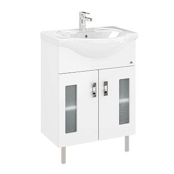 Тумба под раковину Onika Кристалл 106545 60х30 напольная цвет белый