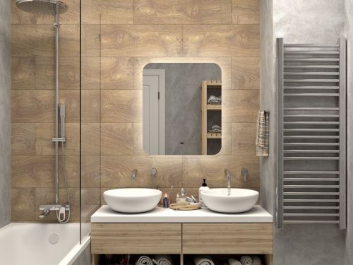 Зеркало с подсветкой Misty Зеркала (сенсорные) АДХ-02-60/70-14 60х70 подвесное - фото 3