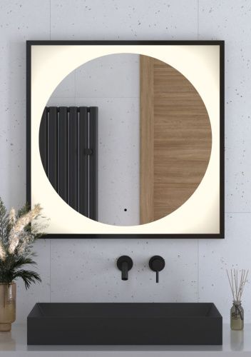 Зеркало с подсветкой Defesto ECLIPSE DF 2233R 80х80 подвесное - фото 3