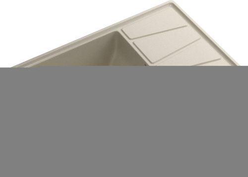 Кухонная мойка Granfest Vertex V-780L топаз 80х50 цвет серый поверхность матовая - фото 2