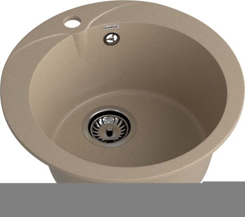 Кухонная мойка Granfest Rondo R-480 песочный 50х50 цвет бежевый поверхность матовая - фото 2