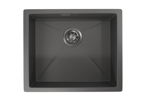 Кухонная мойка Granula 5445U, ГРАФИТ МАТОВЫЙ 55х45 цвет черный поверхность матовая - фото 3