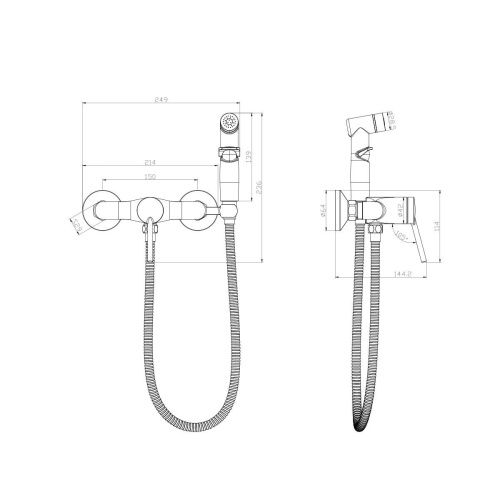 Гигиенический душ со смесителем LeMark Minima LM3818C хром - фото 2